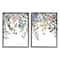 Stupell Industries Vintage Flower Vines Multi-Color Hanging Spring Floral in Black Frame Wall Art